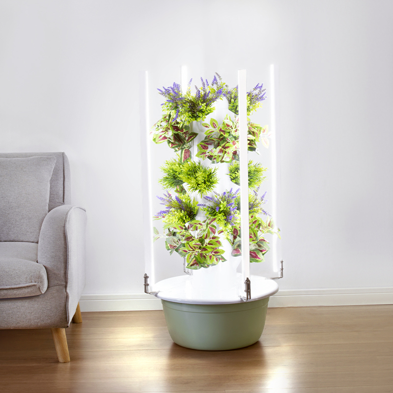 Hydroponic Farming Agriculture - 5層20穴農業用垂直栽培水耕栽培システムタワー、ライト付き水耕栽培タワー