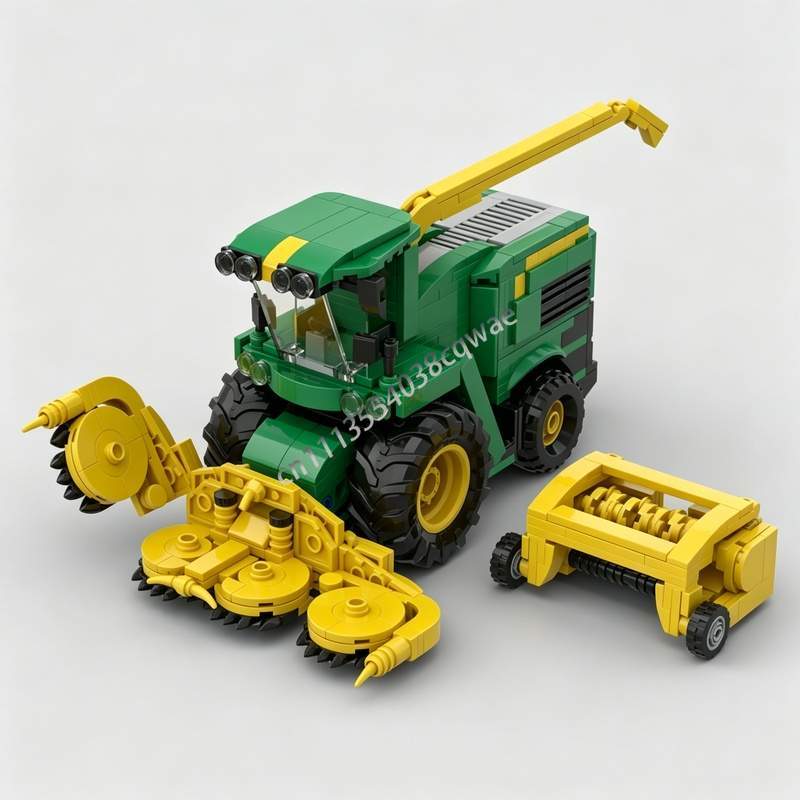 Agriculture Farming Education - 659ピース 農業用ハーベスターマシン MOCモデル 組み立てブロック DIY クリエイティブ組み立て