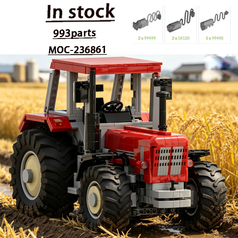 Farming Agriculture Model - ビルディングブロックモデル MOC-236861 シティストリートニューファーム農業トラクター 993 パーツ誕生日新年クリスマスカスタムおもちゃギフト