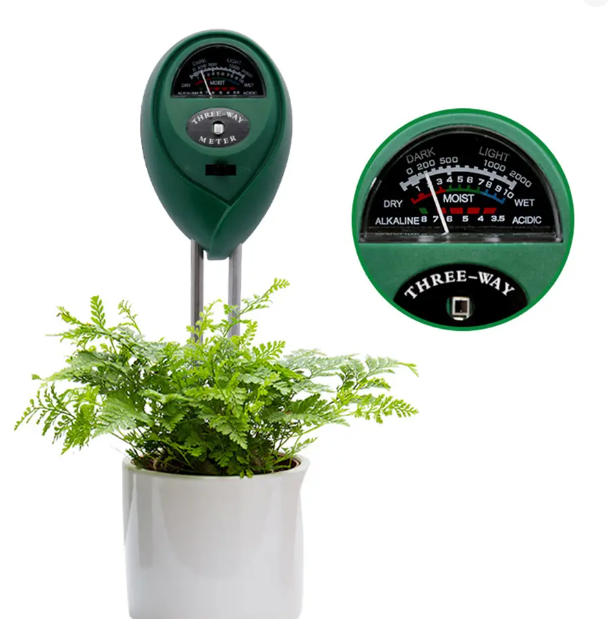 Soil Moisture Sensor - ガーデンPHメーター 日光3in1 土壌PHテスター 庭の花 土壌水分センサー 植物酸性度湿度PHモニター検出器