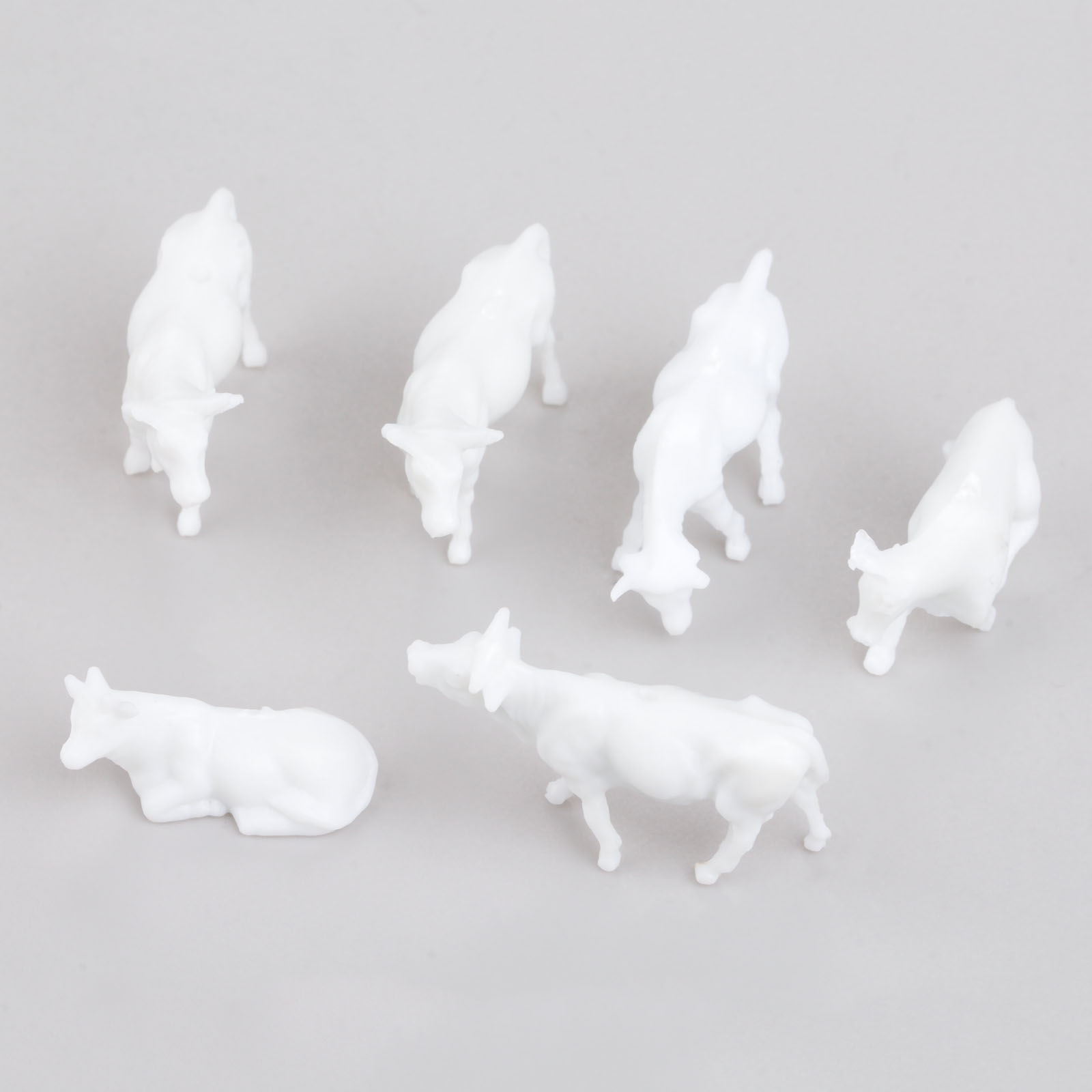 Farming Agriculture Model - 白いプラスチック製の動物農場,農業公園,田園地帯,景観レイアウト,100個,1:87ユニット