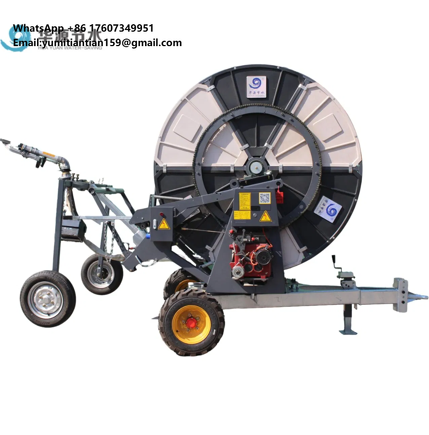 Agriculture Farming Usa - IoTコアモーターとポンプを搭載した金属製農業用スプリンクラー灌漑システム、耐久性のあるホースリール付き