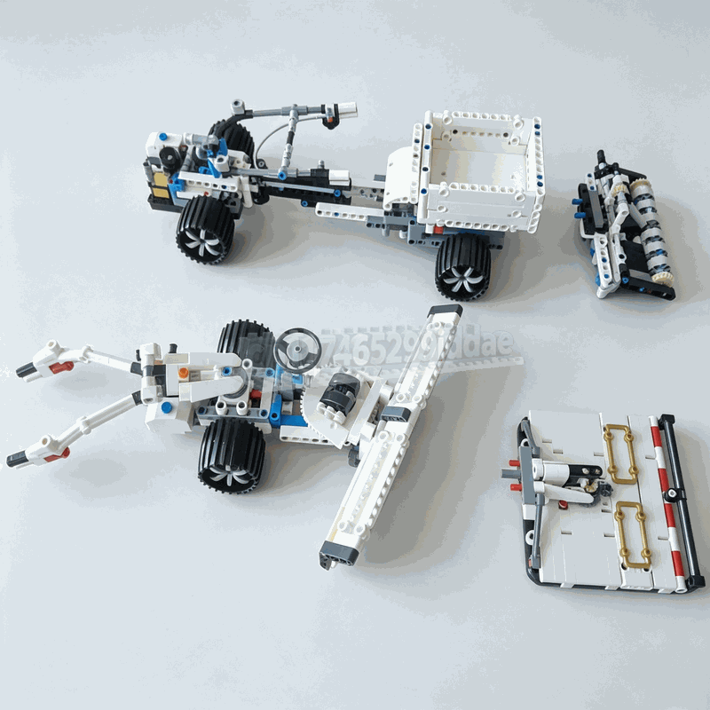 1021パーツ MOC デュアルシングルアクスルファームトラ - Farming Agriculture Model のレビューと価格