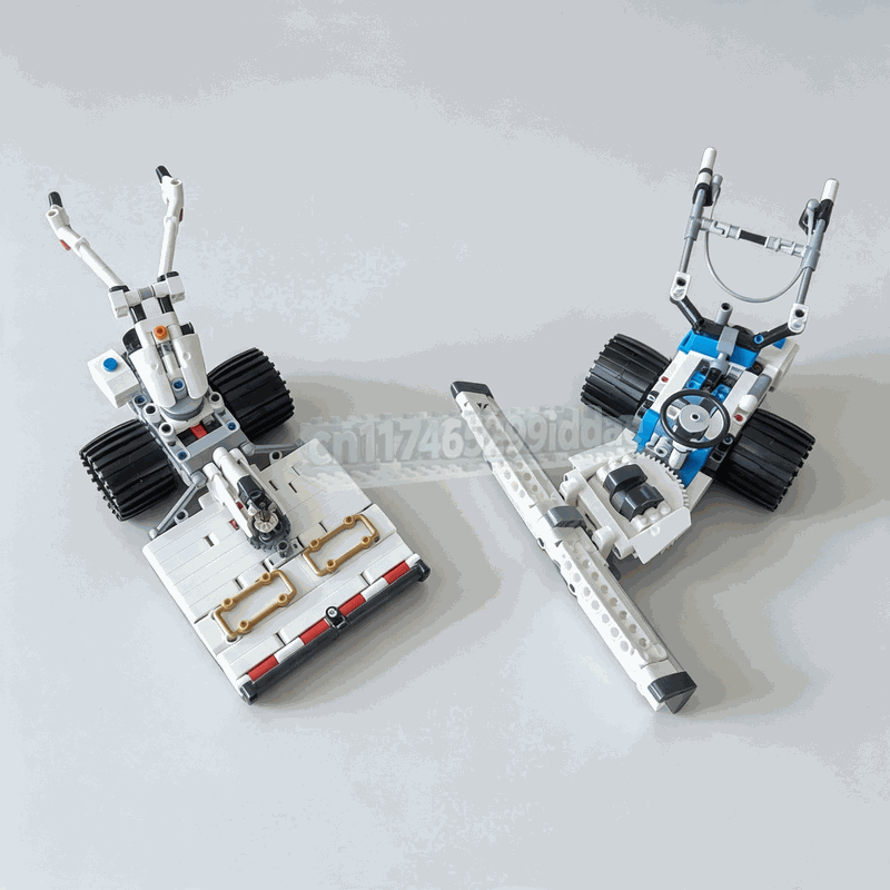 1021パーツ MOC デュアルシングルアクスルファームトラ - Farming Agriculture Model のレビューと価格