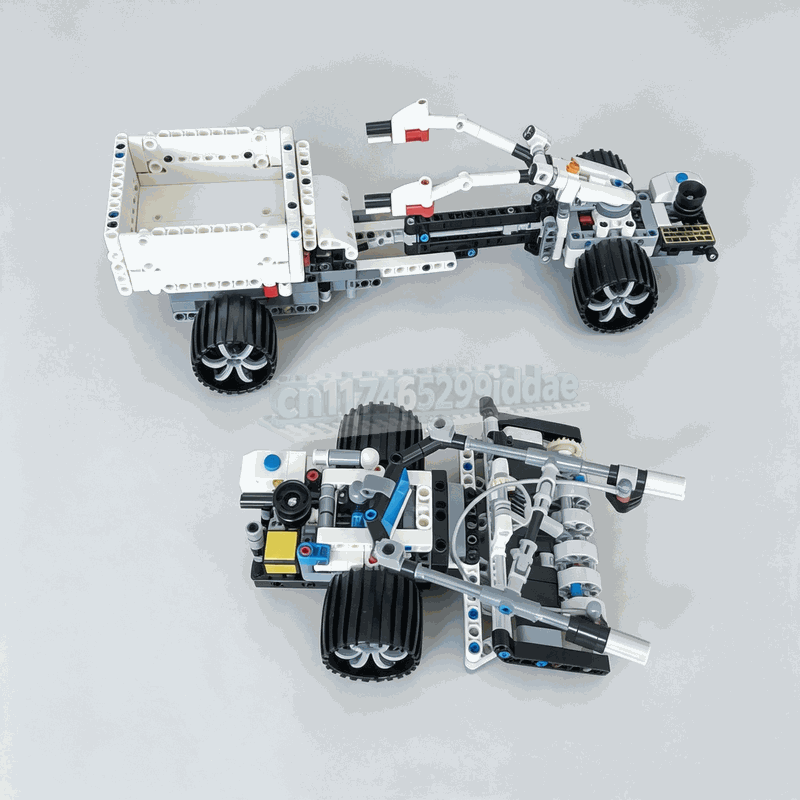 1021パーツ MOC デュアルシングルアクスルファームトラ - Farming Agriculture Model のレビューと価格