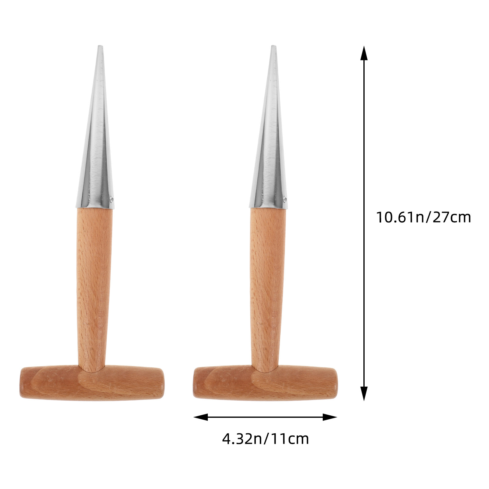 2個入り ステンレス製 木製ハンドル付き 植栽用ドリル ガー - Vegetable Transplanter のレビューと価格