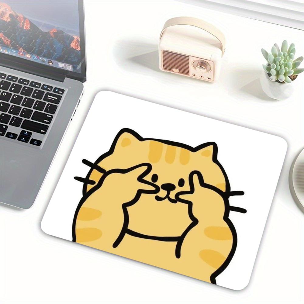 かわいい猫牛ジェスチャーパターンの小さなマウスパッド、滑り止 - Cow Mat Rubber のレビューと価格