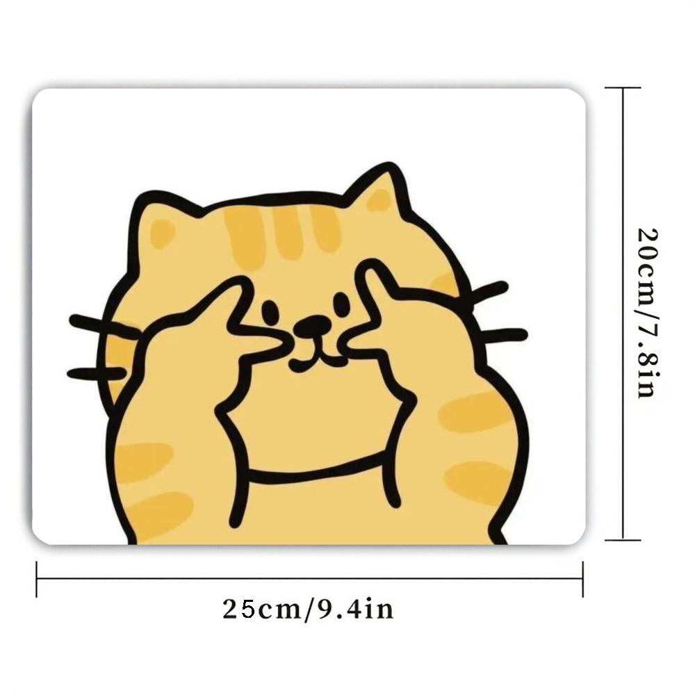 かわいい猫牛ジェスチャーパターンの小さなマウスパッド、滑り止 - Cow Mat Rubber のレビューと価格