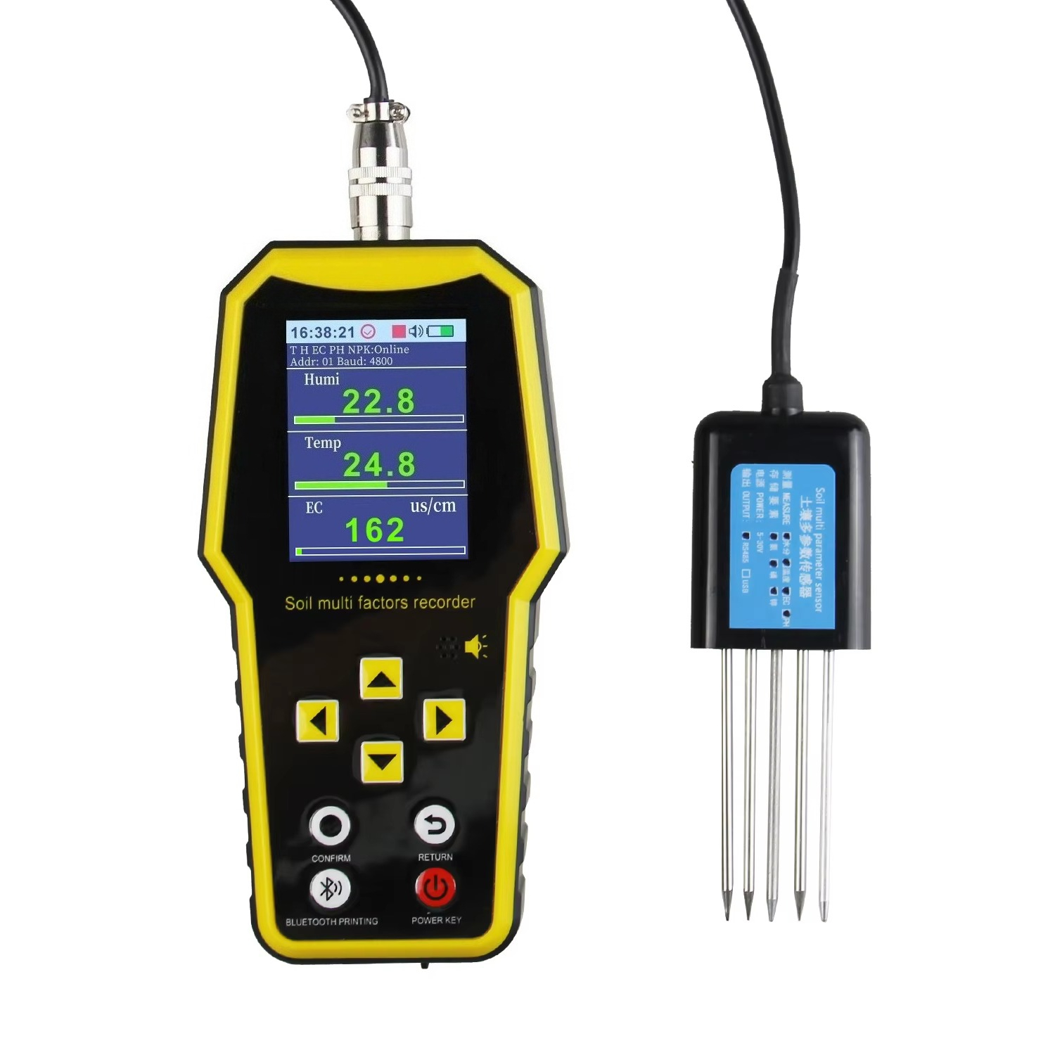 7 in 1 ポータブル土壌水分センサー検出器 pH値テスタ - Soil Moisture Sensor のレビューと価格