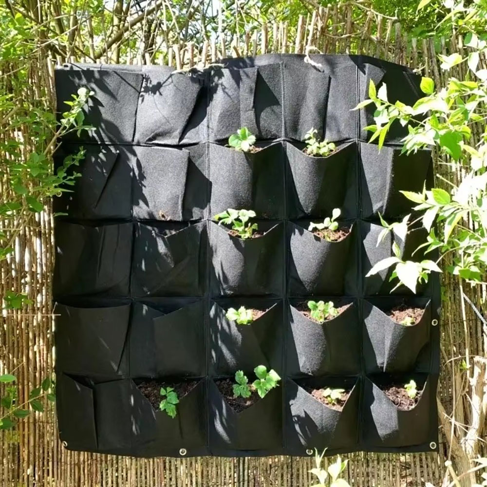 多ポケットグリーン垂直吊り下げ式ガーデンプランター野菜果物花 - Vegetable Transplanter のレビューと価格