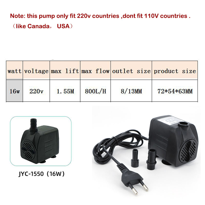 AC 220V 16W 25W 水中ウォーターポンプライト水 - Aquaculture Aerator Pump のレビューと価格