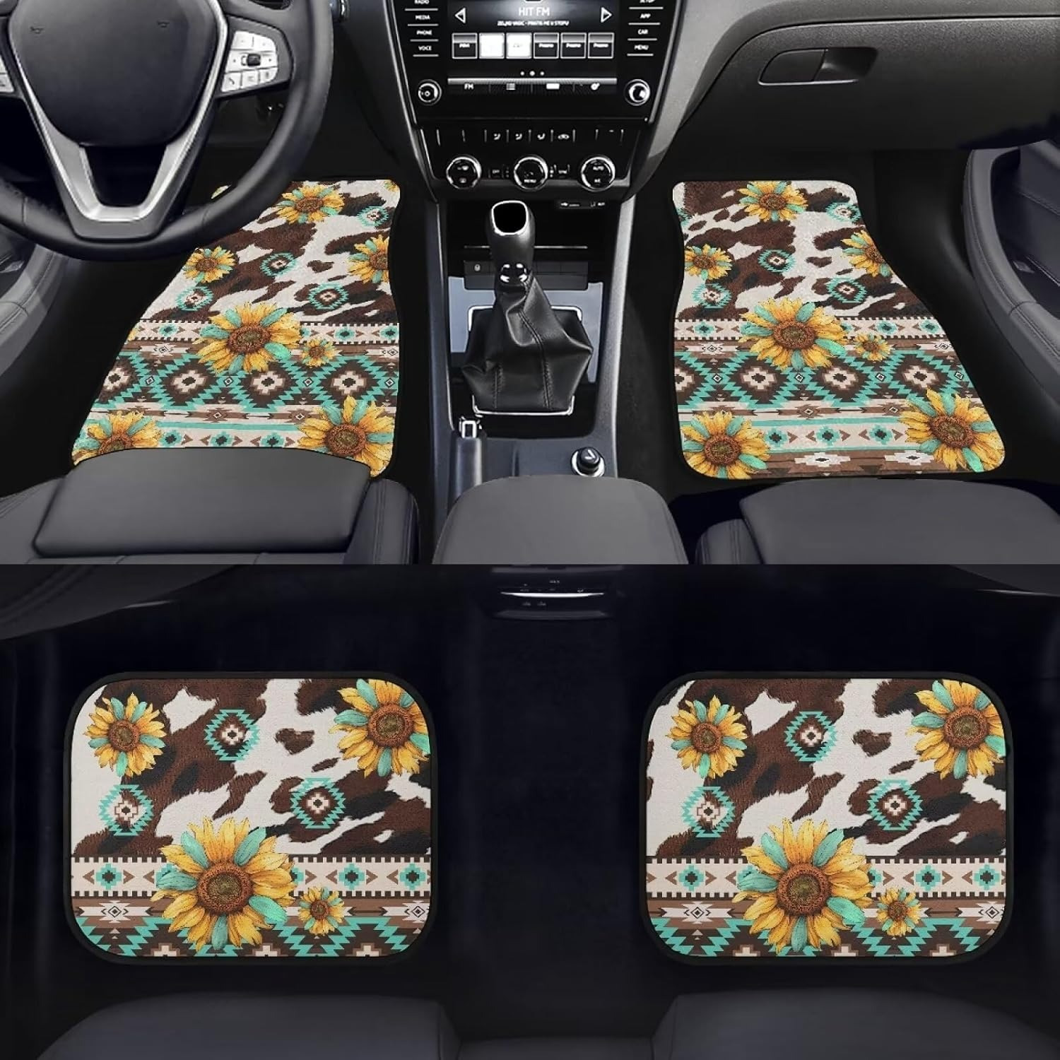アステカ車用フロアマット 全天候型ユニバーサルラバーフロアマ - Cow Mat Rubber のレビューと価格
