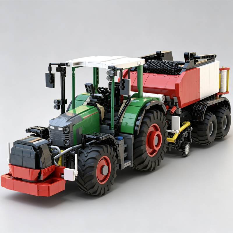 新しいグリーンファームトラクターと赤いベーラートレーラーMO - Farming Agriculture Model のレビューと価格