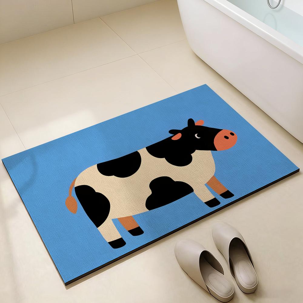 フロアマット 珪藻土バスマット、速乾性、吸水性、多用途家庭用 - Cow Mat Rubber のレビューと価格