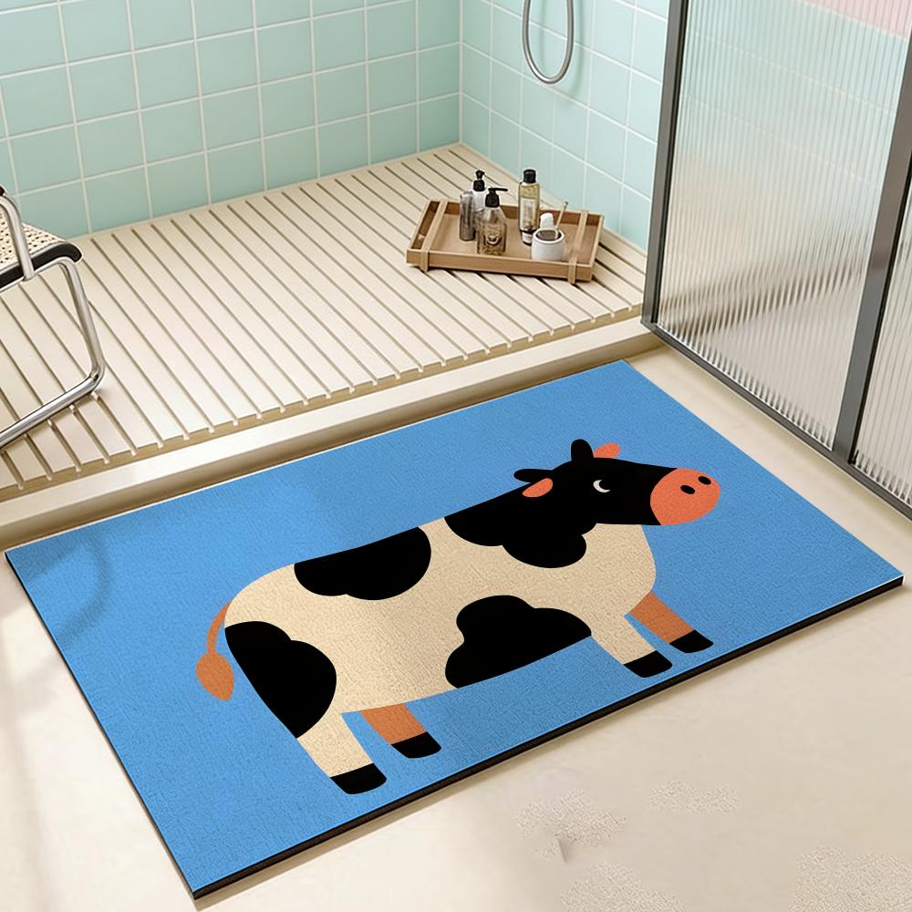 フロアマット 珪藻土バスマット、速乾性、吸水性、多用途家庭用 - Cow Mat Rubber のレビューと価格